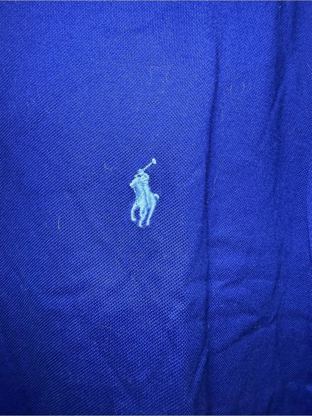Polo Ralph Lauren Men’s XLT Mesh Pique Royal Blue Shirt | Light Blue Pony Preppy